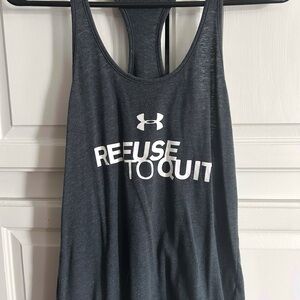 Under Armour Women's Charcoal Tank Top with Motivational Print
